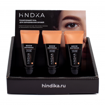 Тонирующий гель для окрашивания бровей HINDIKA \Brow Refresh - 20ml (6шт + шоубокс)